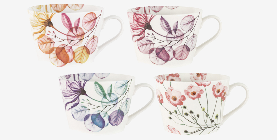 Поступление фарфоровых кружек ANNA LAFARG, коллекция Magic flowers