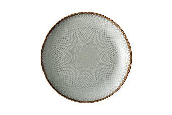 Тарелка закусочная, 20 см, керамика, серо-бежевая, Серые ромбы, Mandala