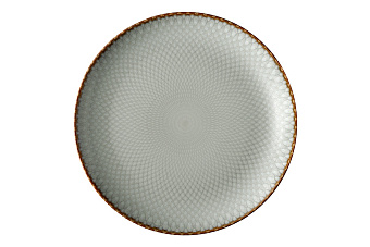 Тарелка обеденная, 27 см, керамика, серо-бежевая, Серые ромбы, Mandala